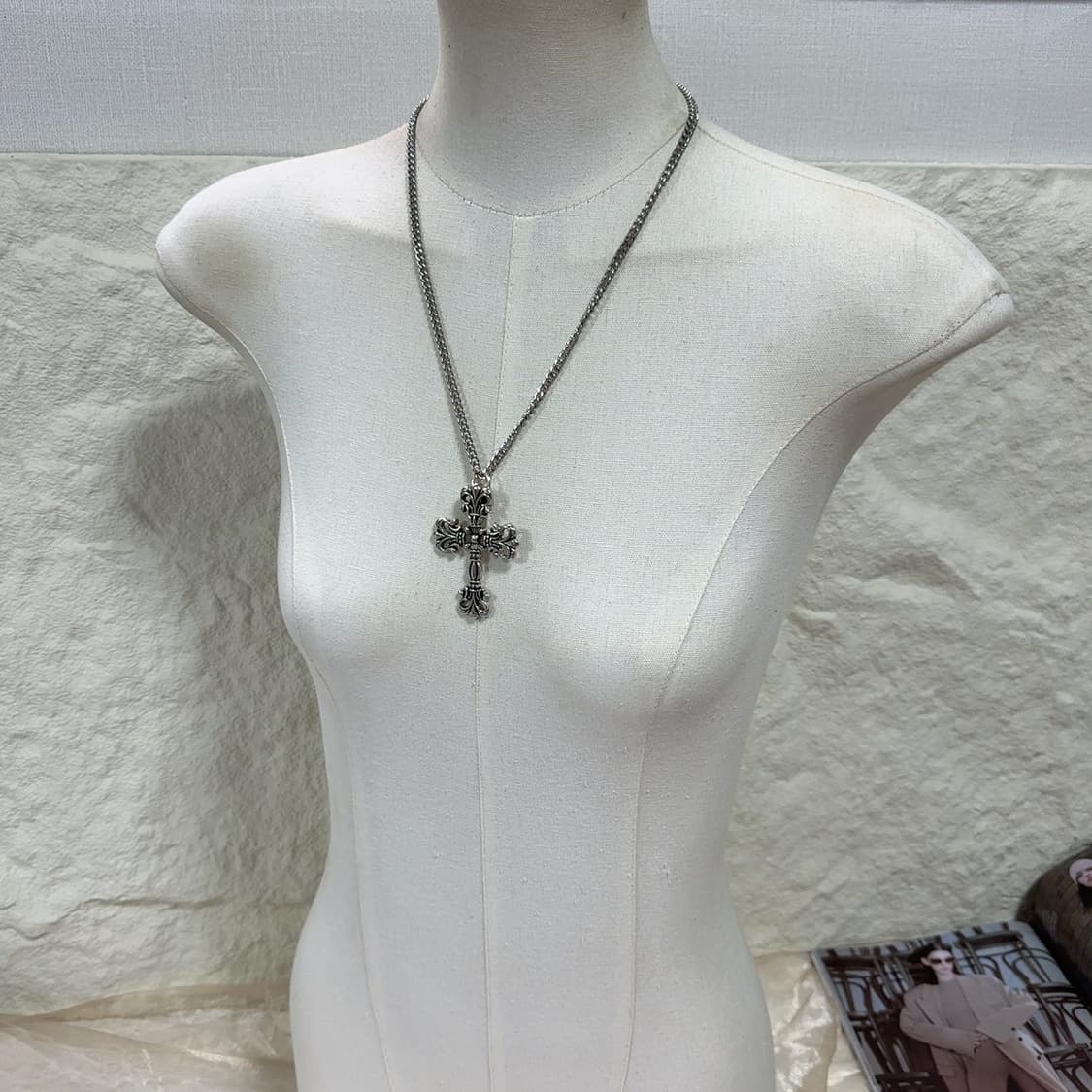 빈티지 십자가 쿠바체인 목걸이 상품이미지1
