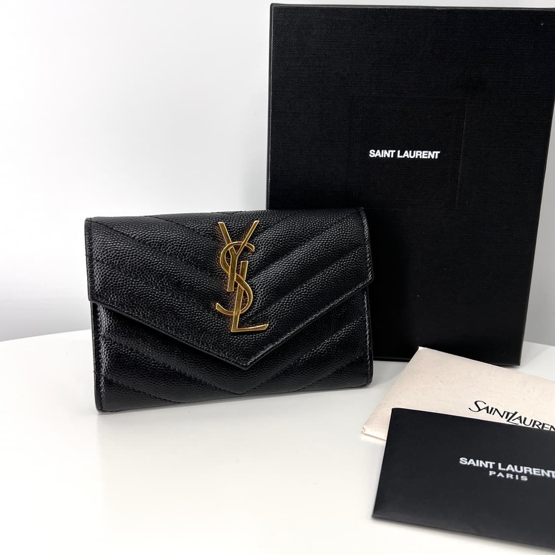 생로랑 엔벨로프 여성 카드지갑 블랙 (414404) 상품이미지2