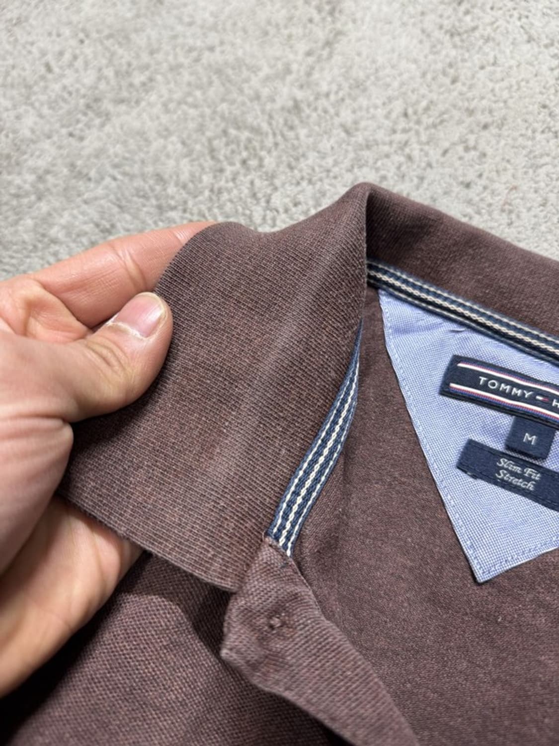 타미힐피거 긴팔 카라티 브라운 M 상품이미지4
