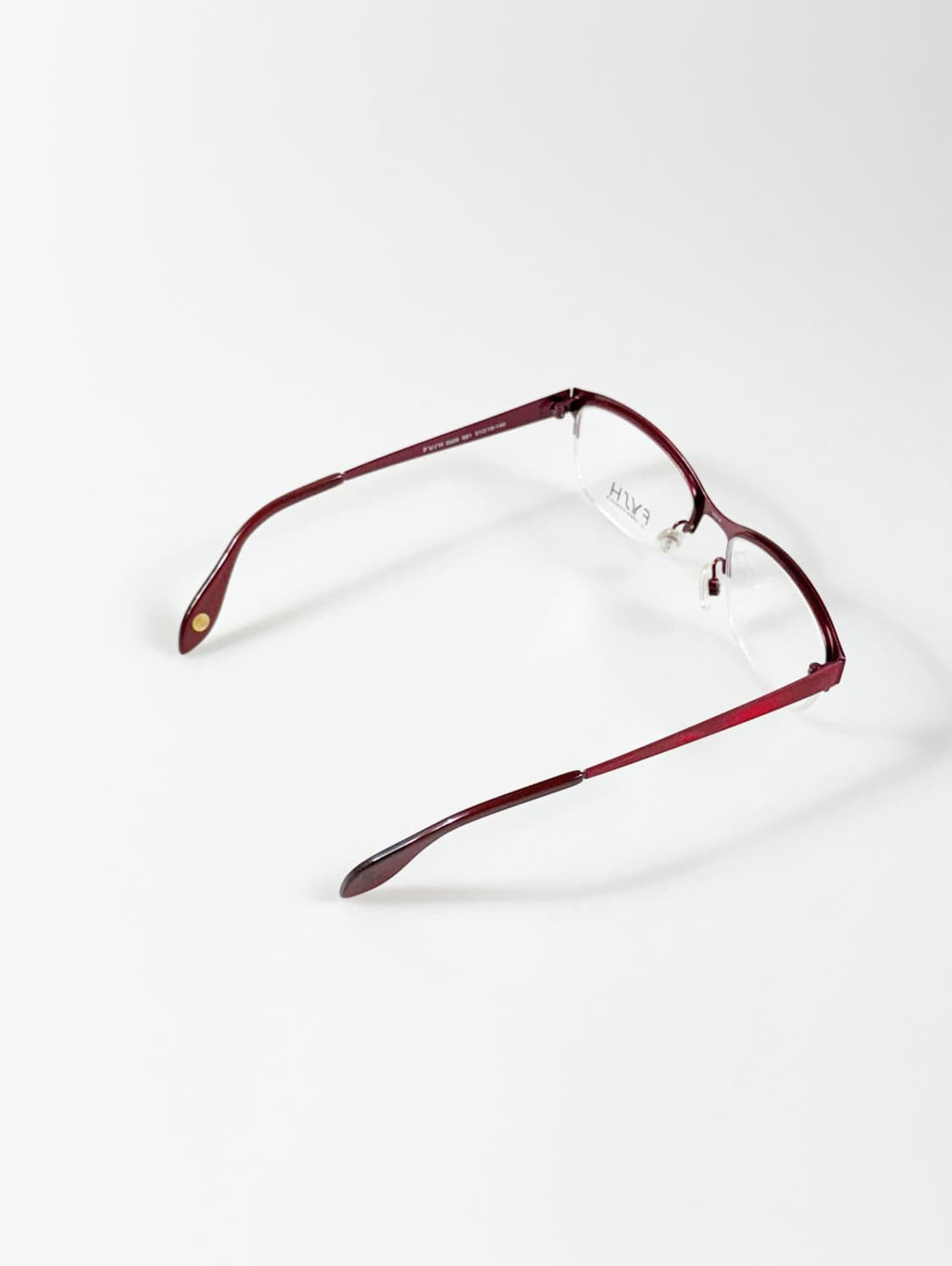 영국제 FYSH 레드 메탈 스퀘어 반무테 빈티지 안경 상품이미지4