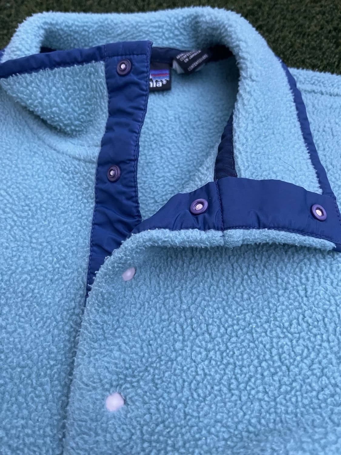 90s 파타고니아 신칠라 스냅-T 라이트블루/네이비 자메이카 상품이미지3