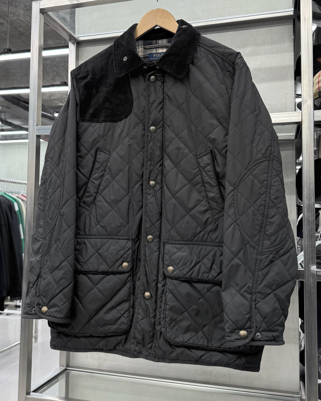 폴로랄프로렌 캠튼 퀼팅 자켓 경량 패딩 블랙 상품이미지2