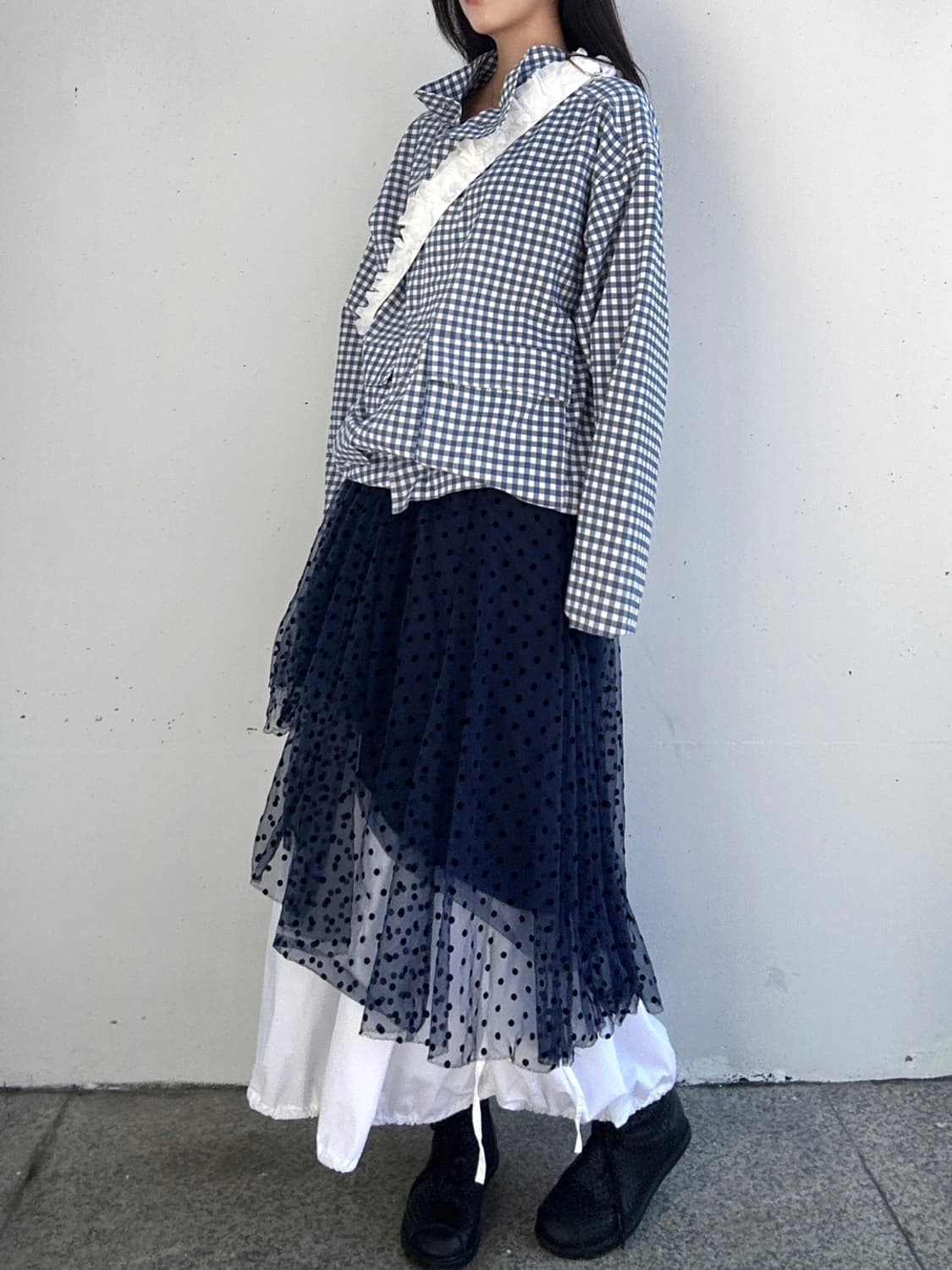 Check pocket anorak / blue 상품이미지2