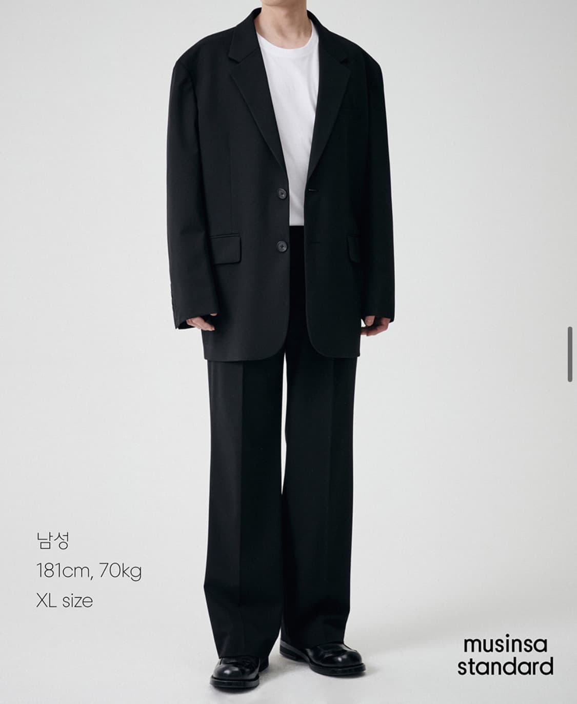 오버사이즈 자켓 블랙 m 새상품 (수트 셋업) 상품이미지2