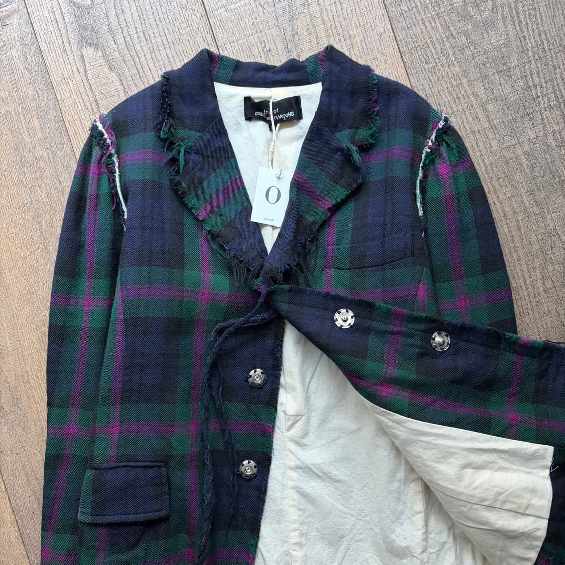 Check Closing Detail Distressed Jacket 상품이미지5