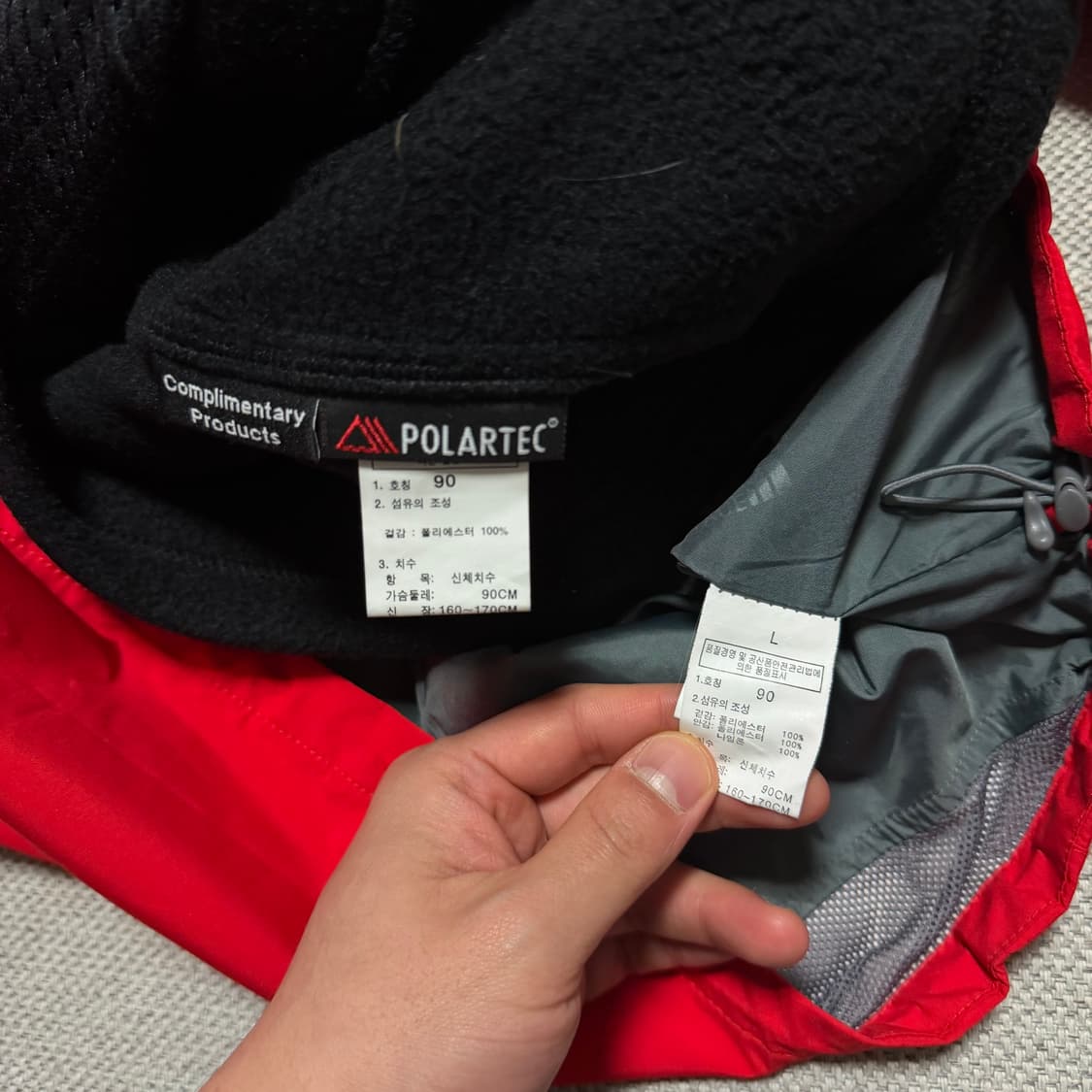 노스페이스 고어텍스 바람막이 자켓 (후리스내피) 상품이미지5