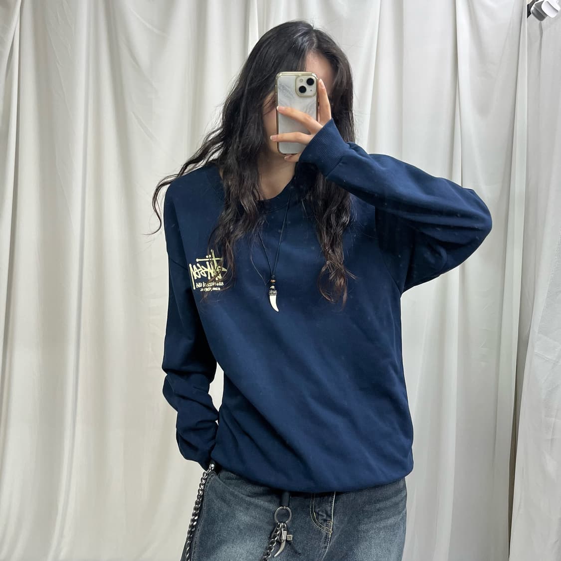 Stussy navy mtm 상품이미지1