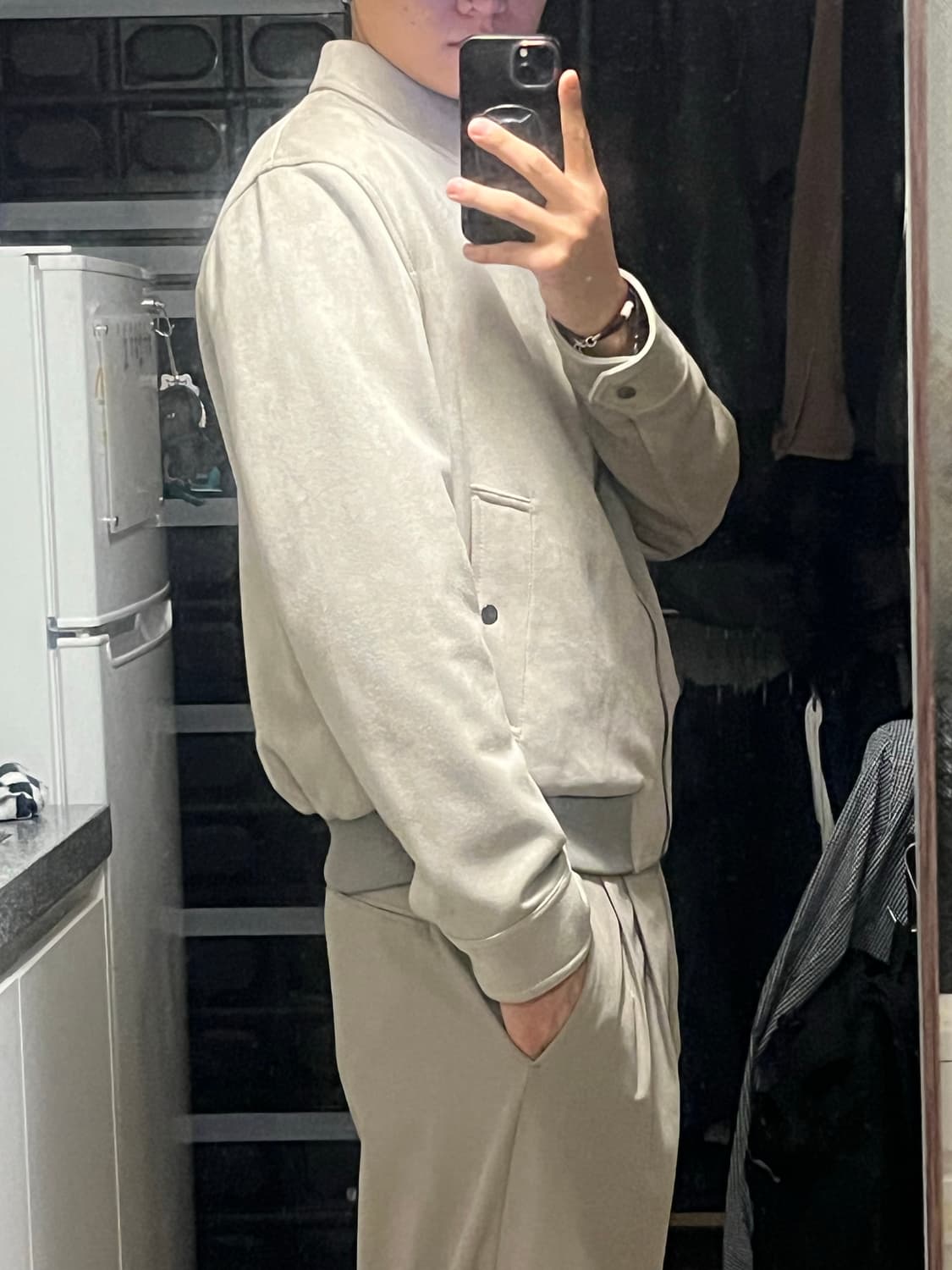 자라 셋업 블루종 상의 XL 하의 L 상품이미지3