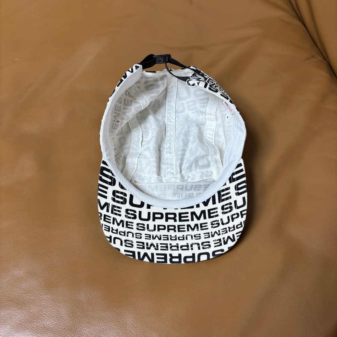 Supreme 슈프림 자카드 로고 화이트 캠프캡 모자 (White) 상품이미지6