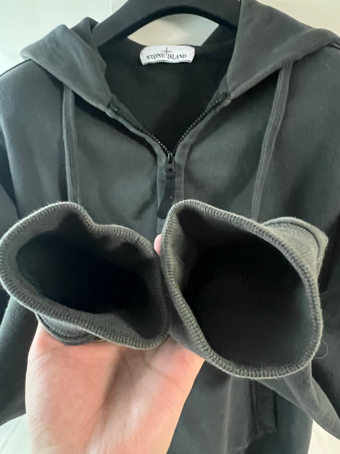 스톤아일랜드 후드집업 카키 상품이미지5