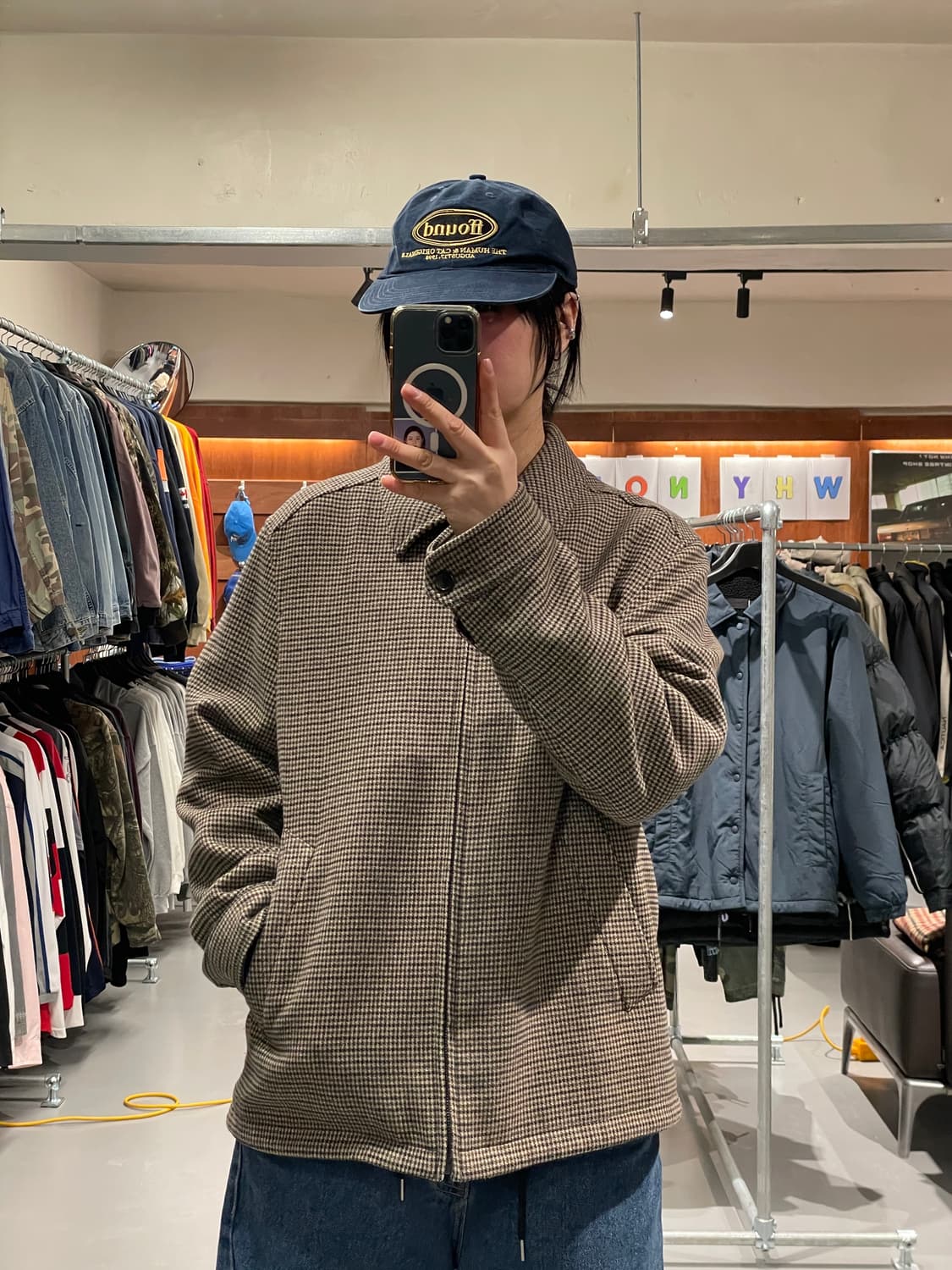 유니클로 체크 블루종 자켓   상품이미지2