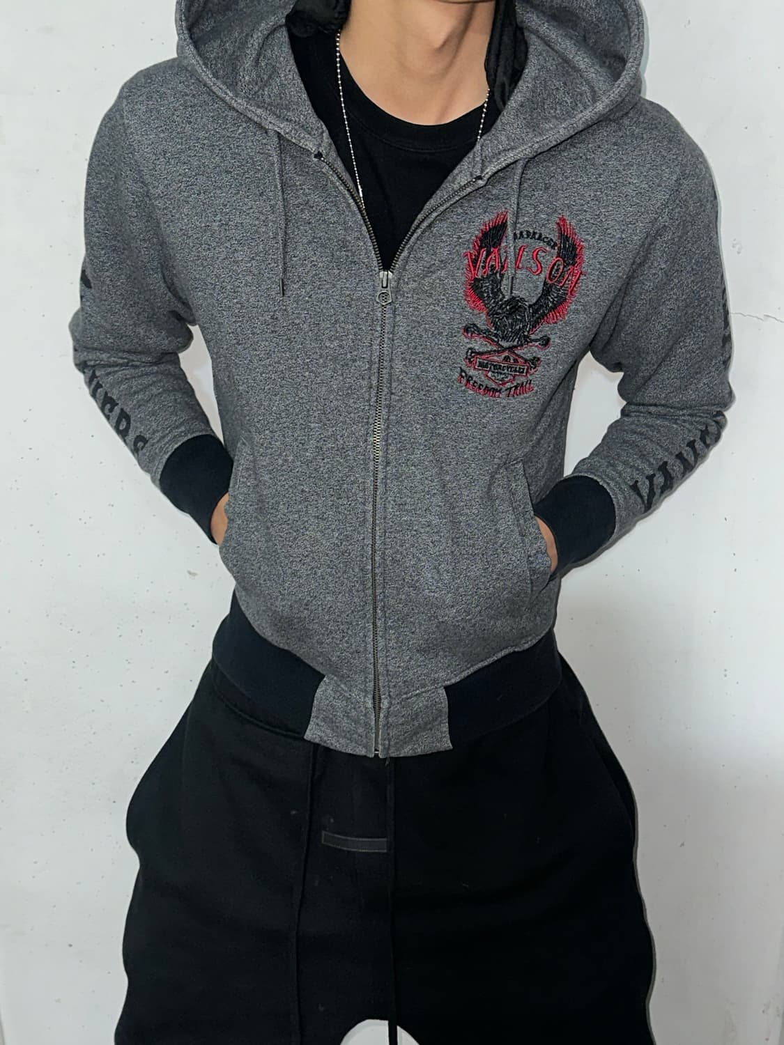 Vanson Eagle Hooded Zip-Up 상품이미지2