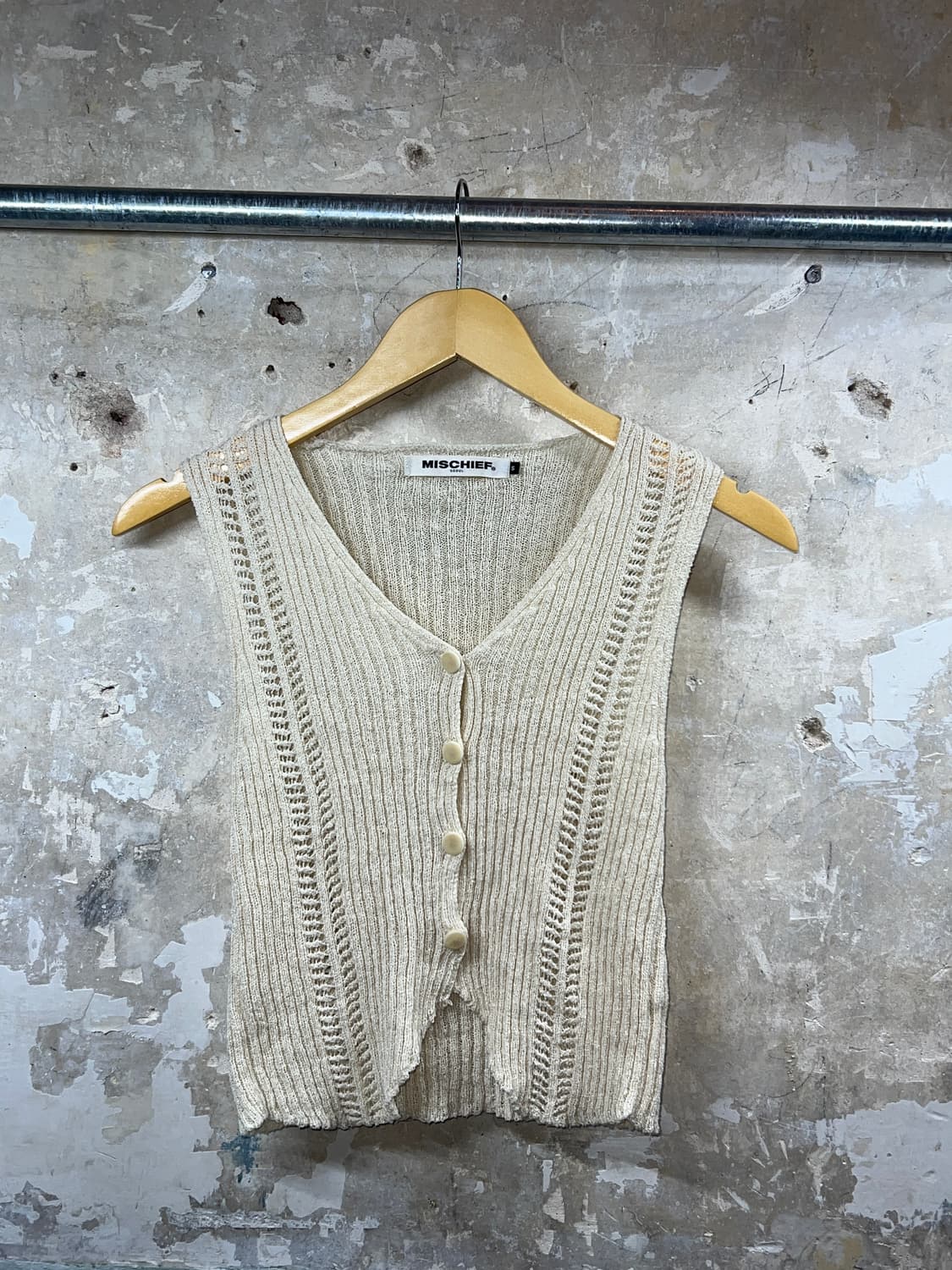 [MISCHIEF/미스치프] Summer knit vest (S) 상품이미지2