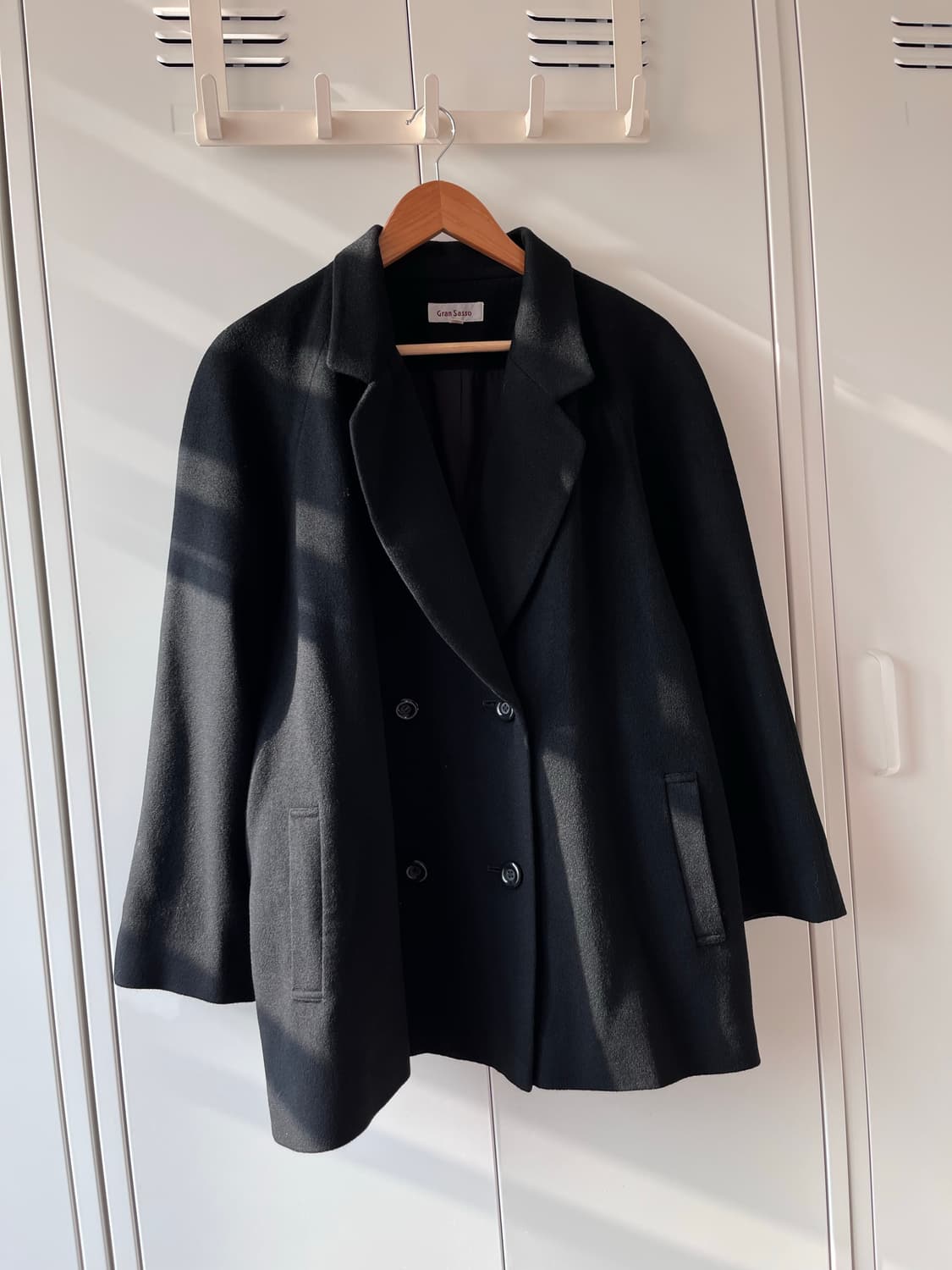 Gran sasso 그랑사쏘 오버핏 더블버튼 울 롱코트 상품이미지3