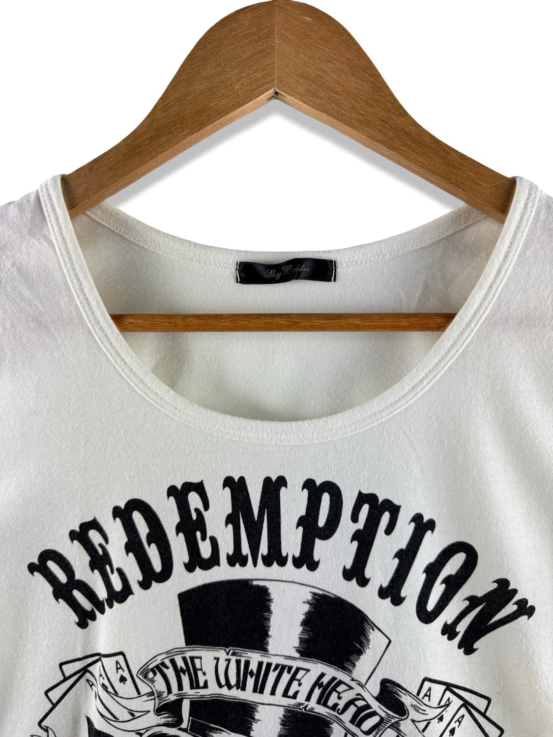 JPN 스컬 프린팅 딱붙티셔츠2570 상품이미지4