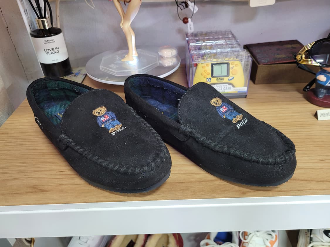 Polo 폴로 랄프로렌 베어 블랙 스웨이드 로퍼 상품이미지1