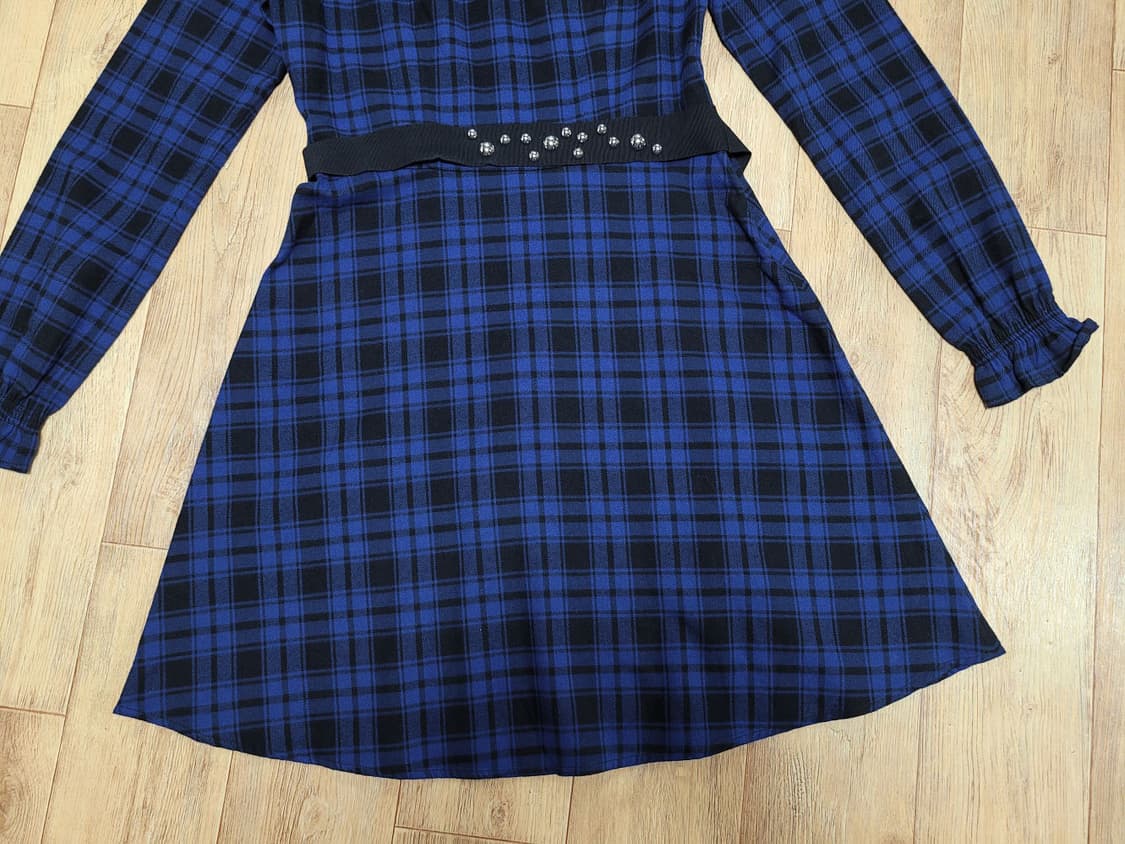 마쥬(maje) RIVINE 체크벨티드원피스 44 새상품 상품이미지7