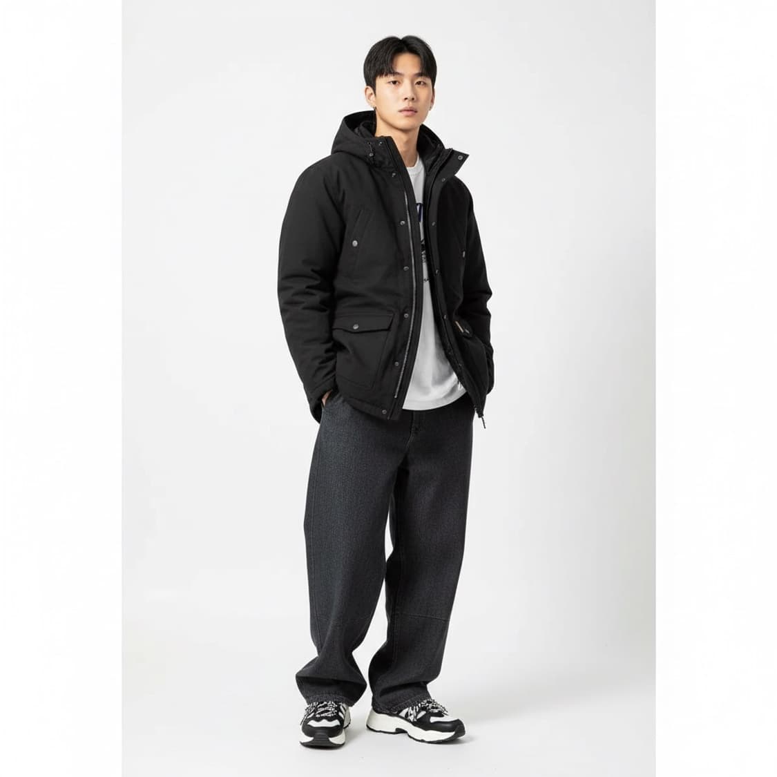 [S] 칼하트 WIP 트래퍼 블랙 패딩 남녀공용 Y2K 빈티지 상품이미지1