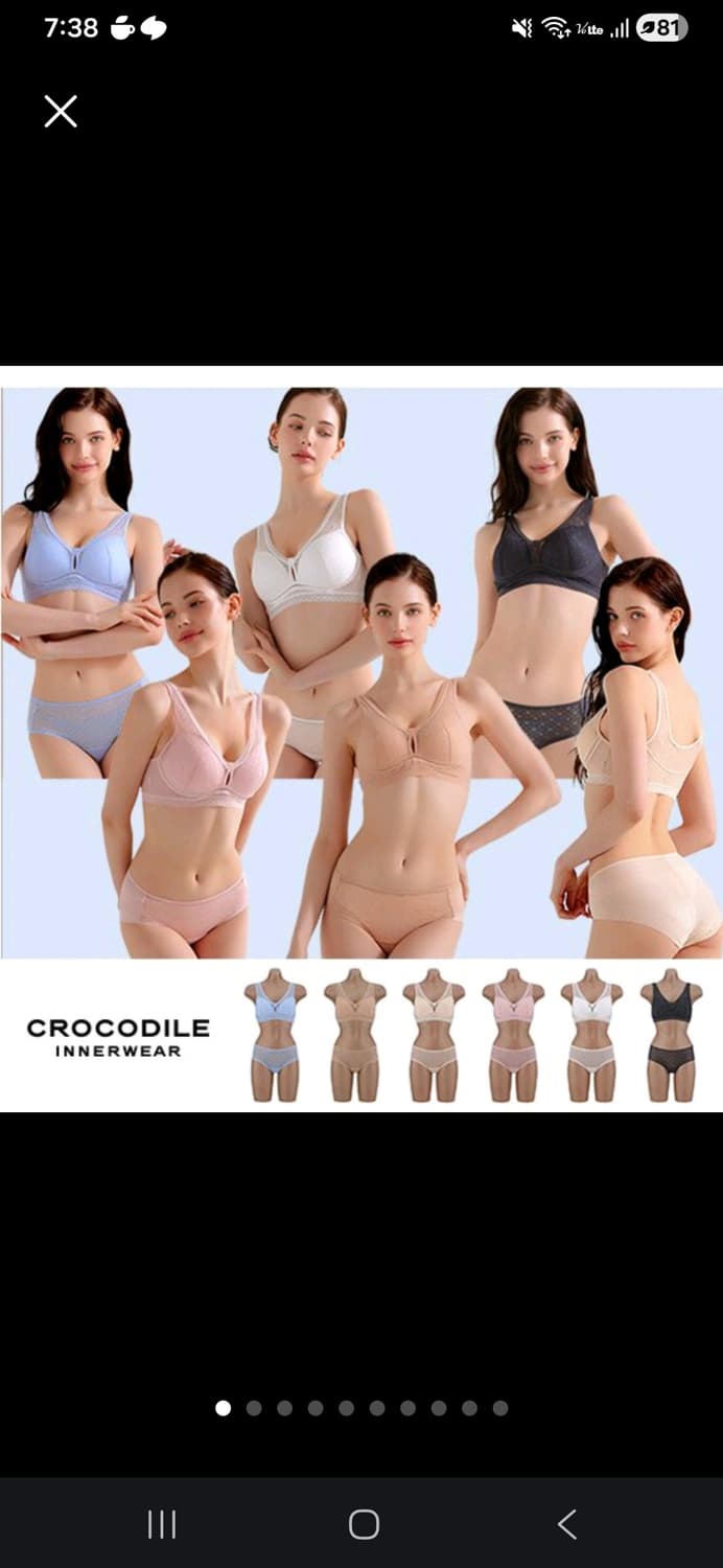 크로커다일 감탄브라+팬티 12종 풀세트 s 개별포장 새상품 상품이미지1