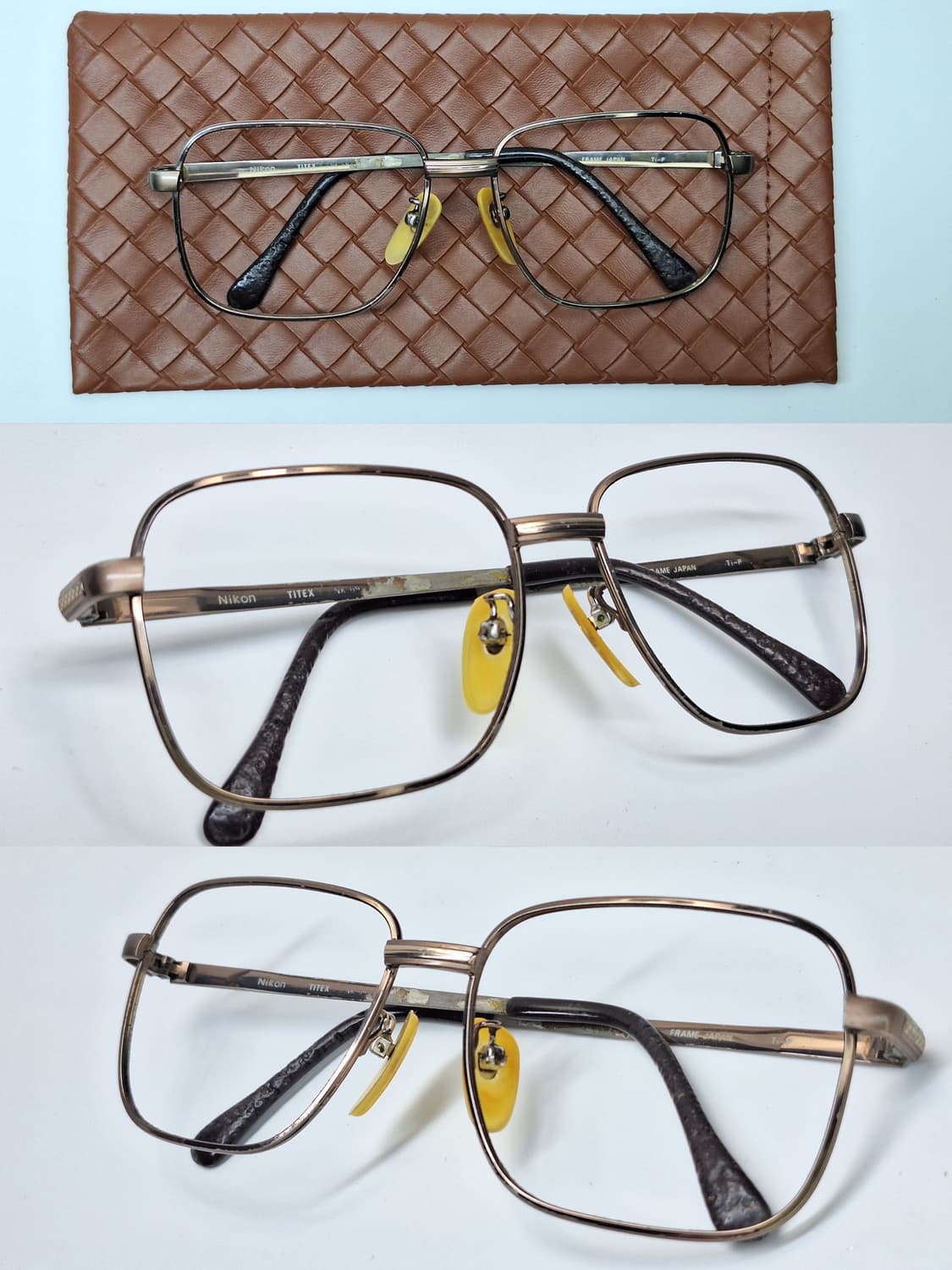 니콘 NIKON TITEX NK69 순수 티타늄 더블브릿지 안경테 빈티지 상품이미지6