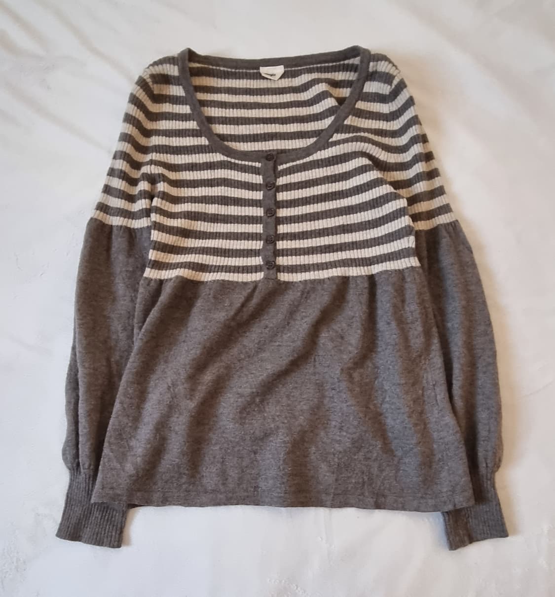 빈티지 모리걸 하구미 스트라이프 니트 상품이미지1