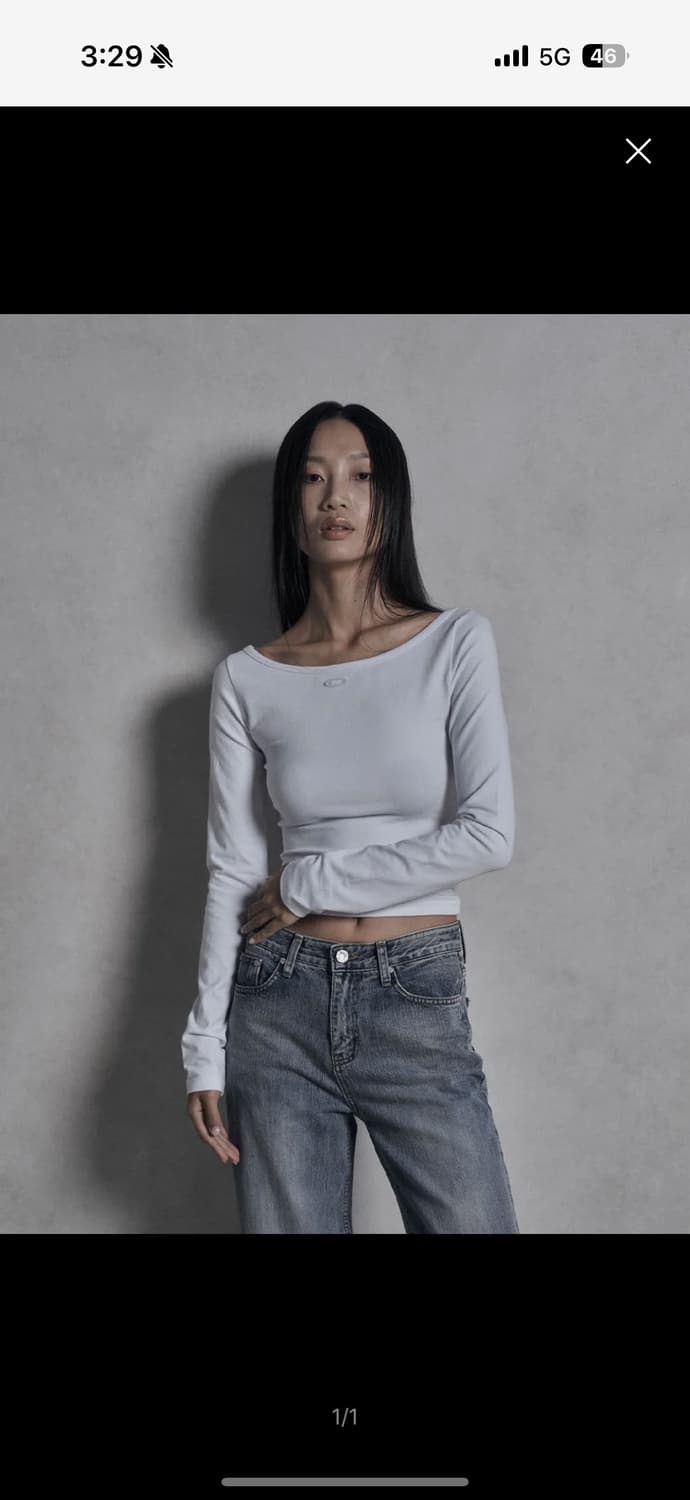 보헤미안 서울 보헴서 베이직 보트넥 티 화이트 블랙 M 상품이미지2