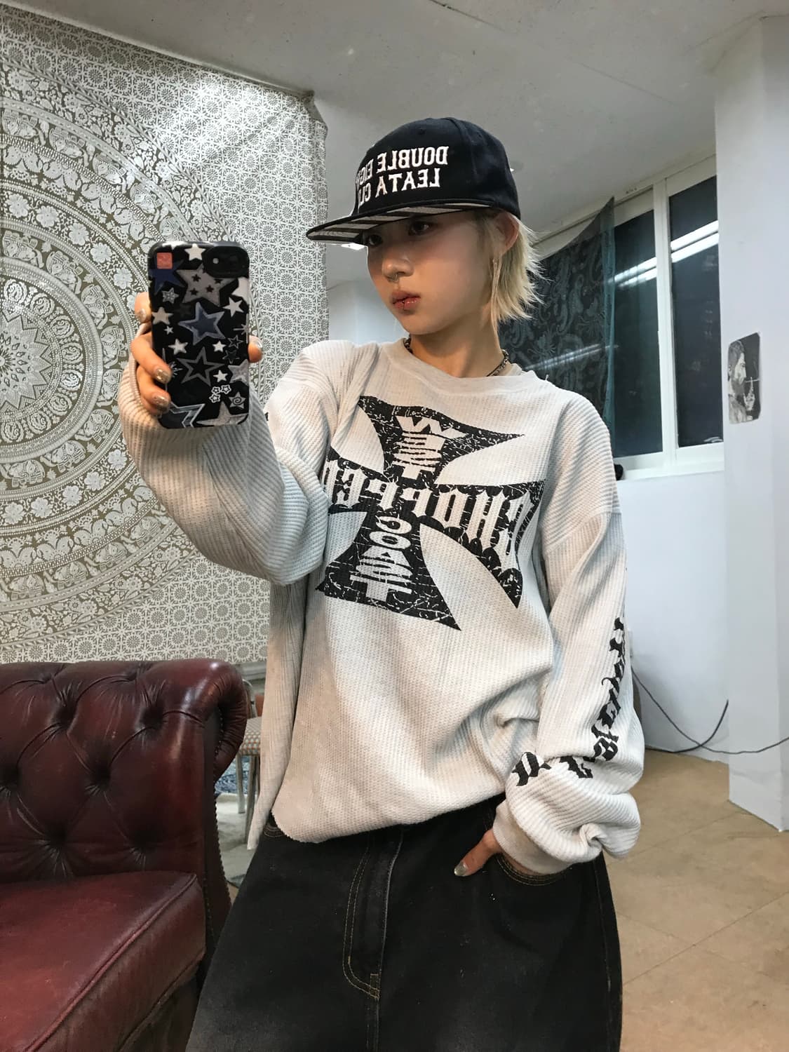Sublimation 프린팅 와플 롱슬리브 상품이미지1