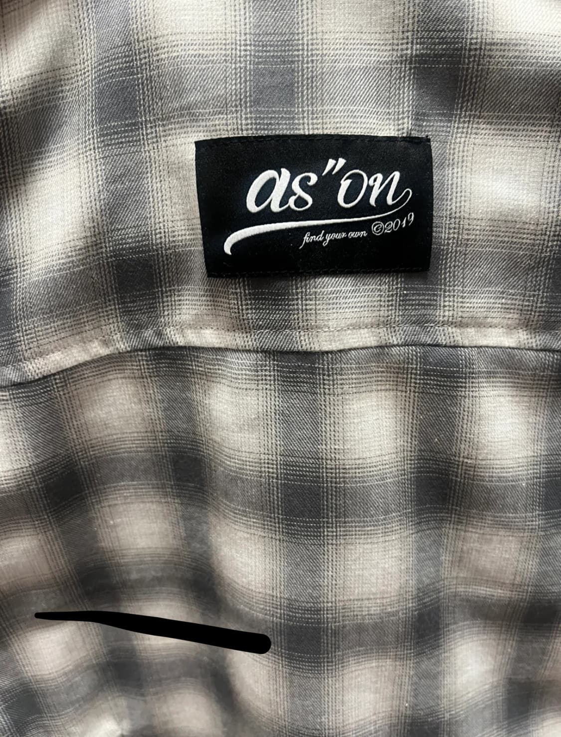 애즈온 그레이 체크 셔츠 상품이미지3