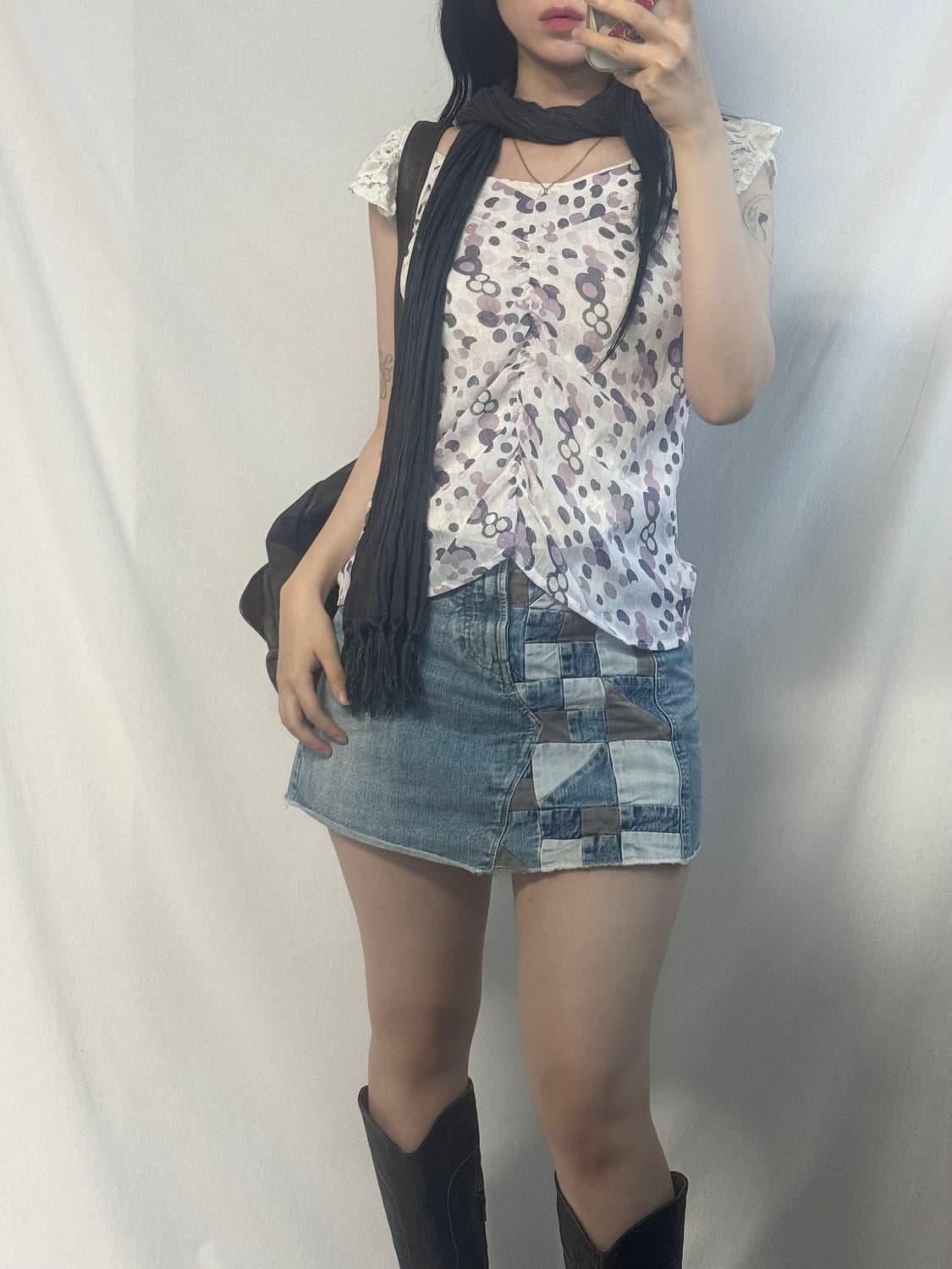 레이스 러플 슬리브 블라우스 상품이미지9