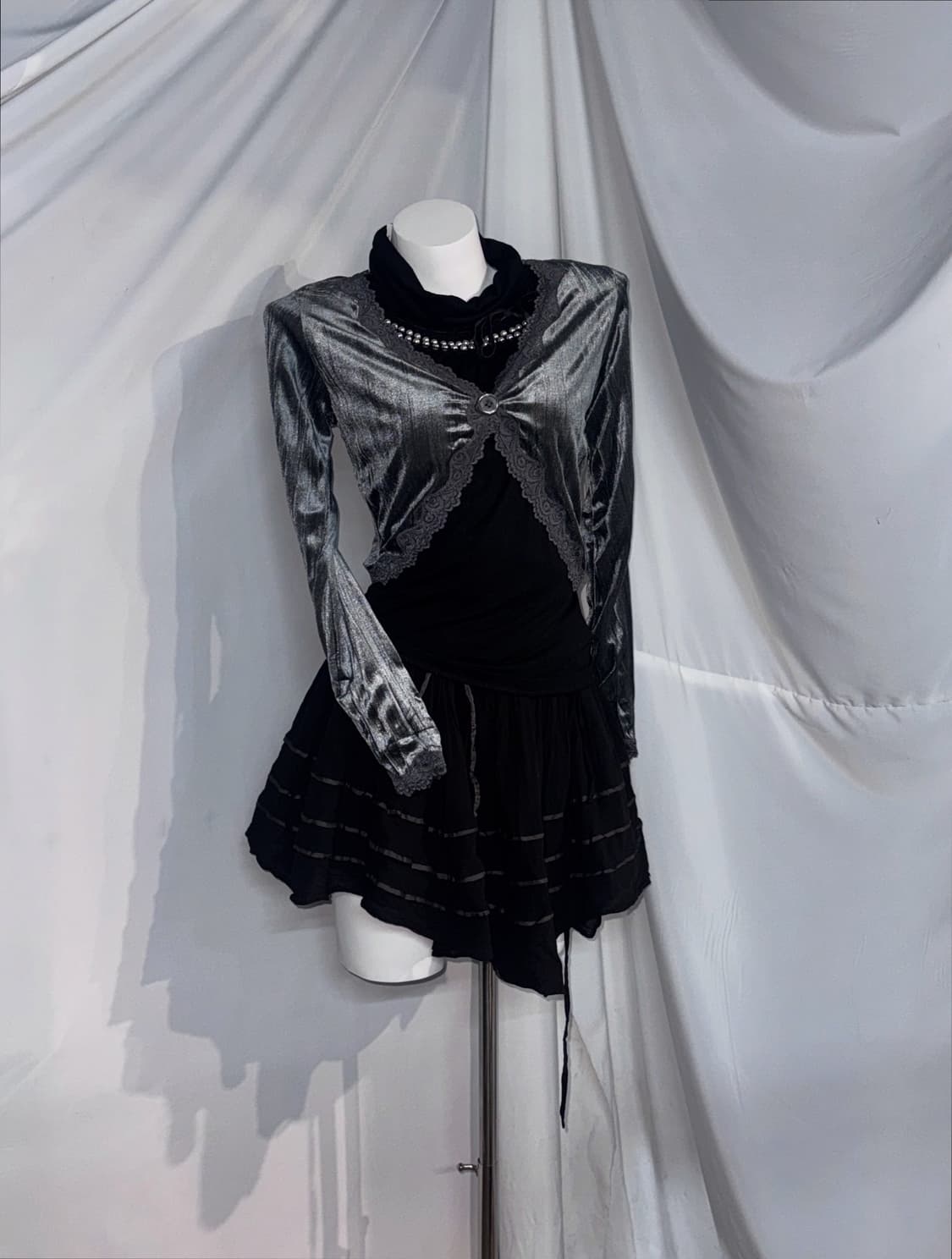 엑시즈팜 무채색 고스고딕 공겜여주 코디세트  상품이미지5