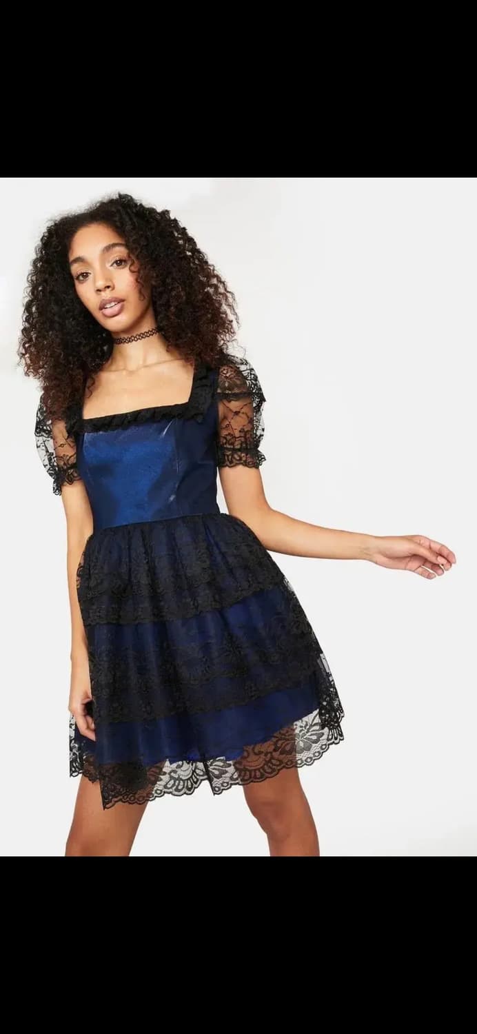 [원가10만원대] 돌스킬(Dolls Kill) 고스로리 미니 원피스 상품이미지1