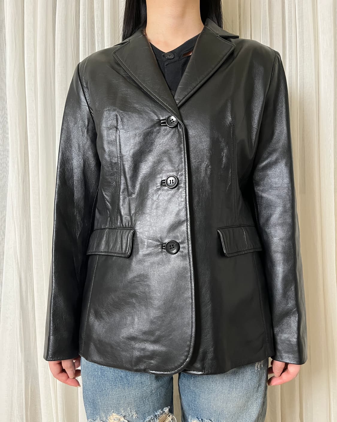발망 쉽스킨 레더 블레이저 balmain sheep skin 자켓 상품이미지9