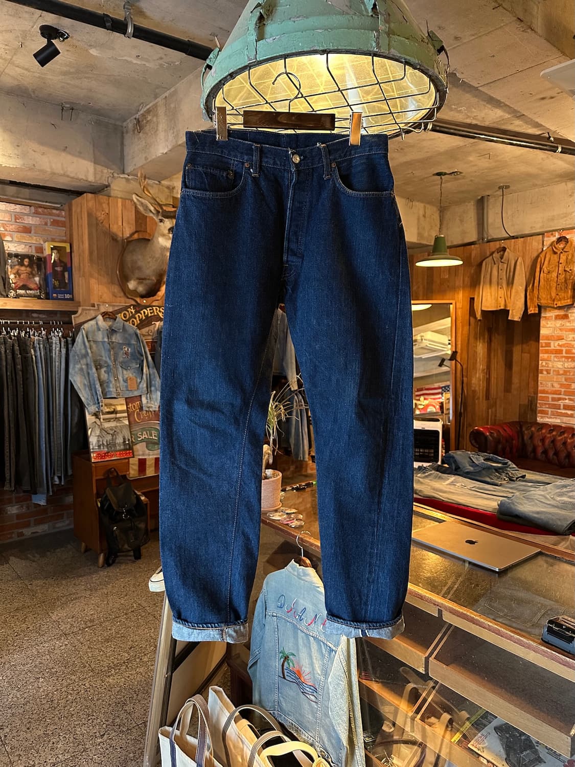 70s USA 빈티지 리바이스 501 66전기 셀비지 데님 팬츠 상품이미지1