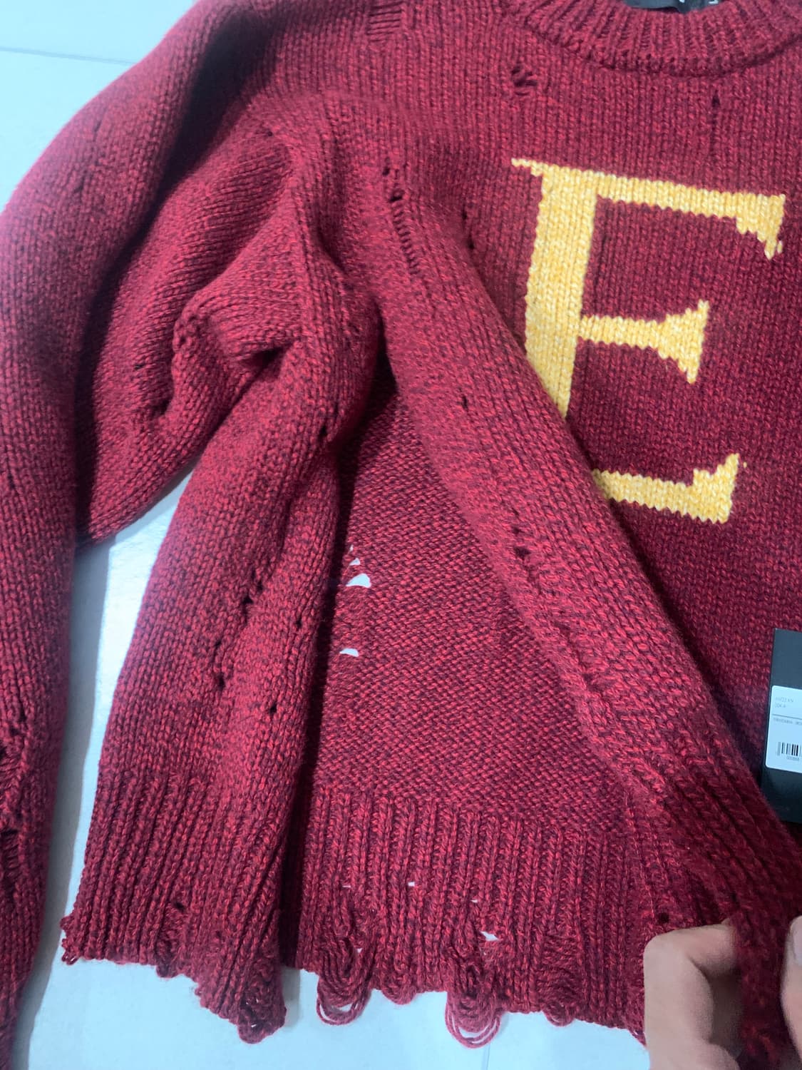 23AW egonlab 데미지 니트 점퍼 상품이미지3