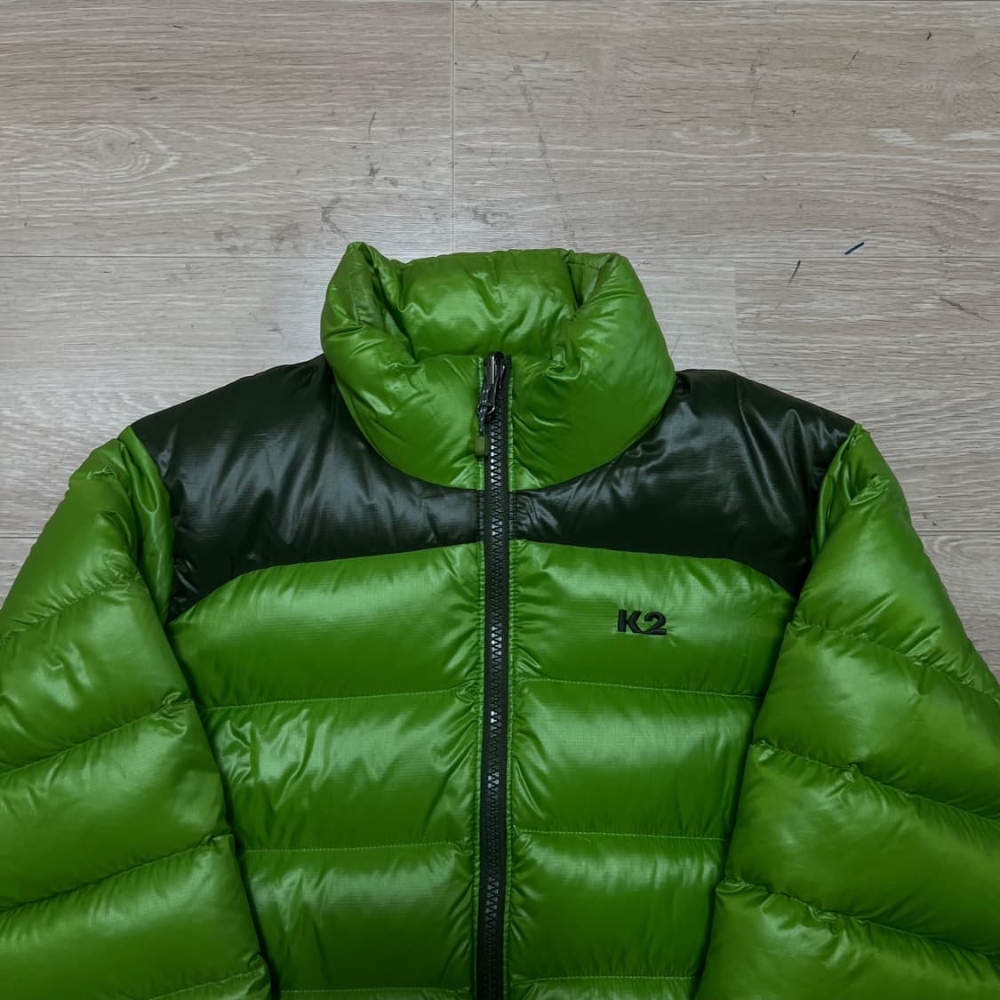 K2 아웃도어 남여공용 덕다운 로고 경량패딩 점퍼 [라이트그린] S/90 상품이미지2