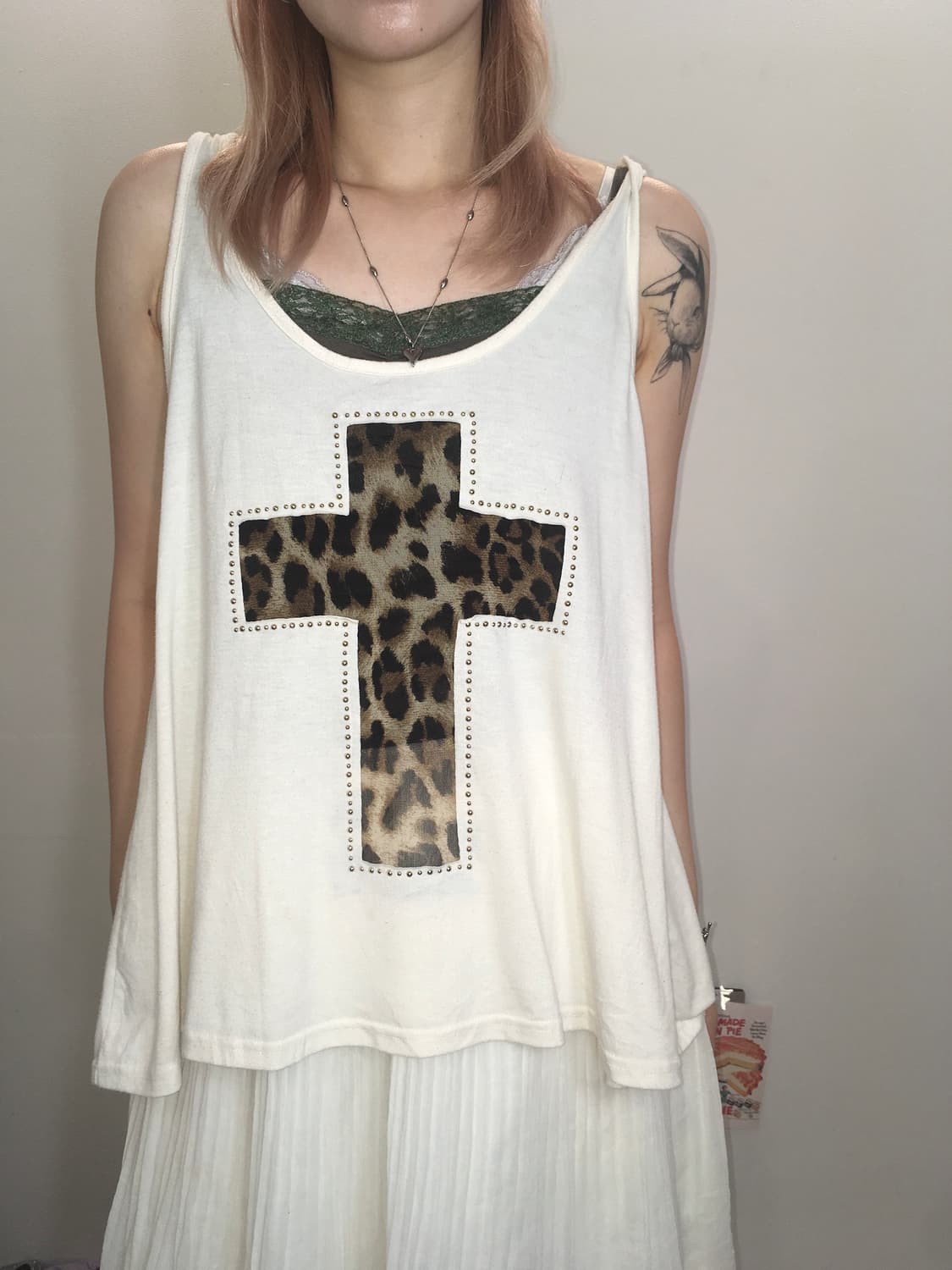 jpn vintage y2k cross stud sleeveless 상품이미지1