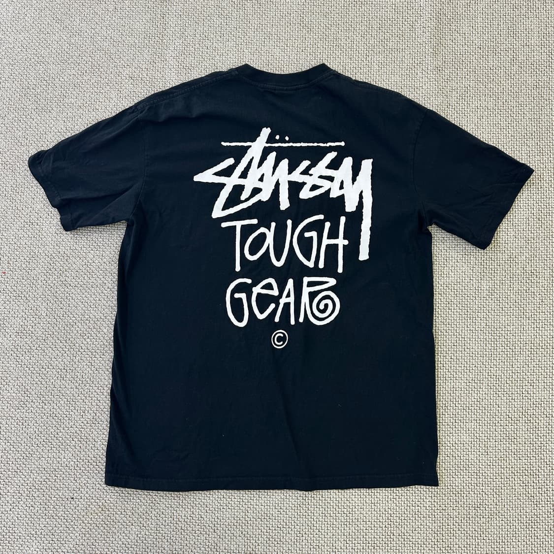 L 빈티지 프린팅 블랙 반팔티 0410D 상품이미지4