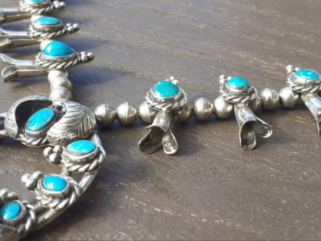 Navajo squash blossom 나바호 스쿼시 블로섬 목걸이 상품이미지5