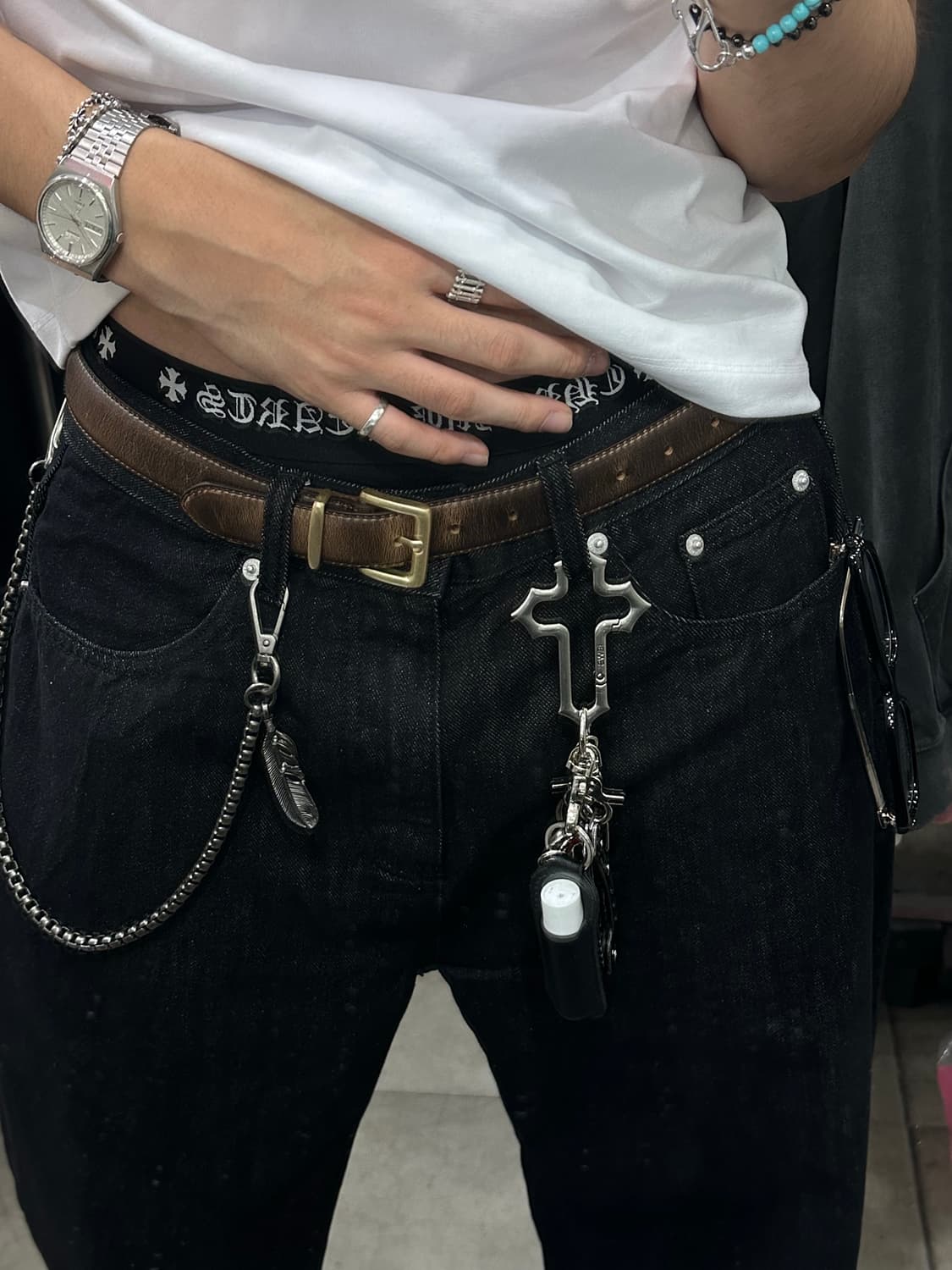 Vintage Gold belt - 빈티지 골드 벨트 상품이미지7