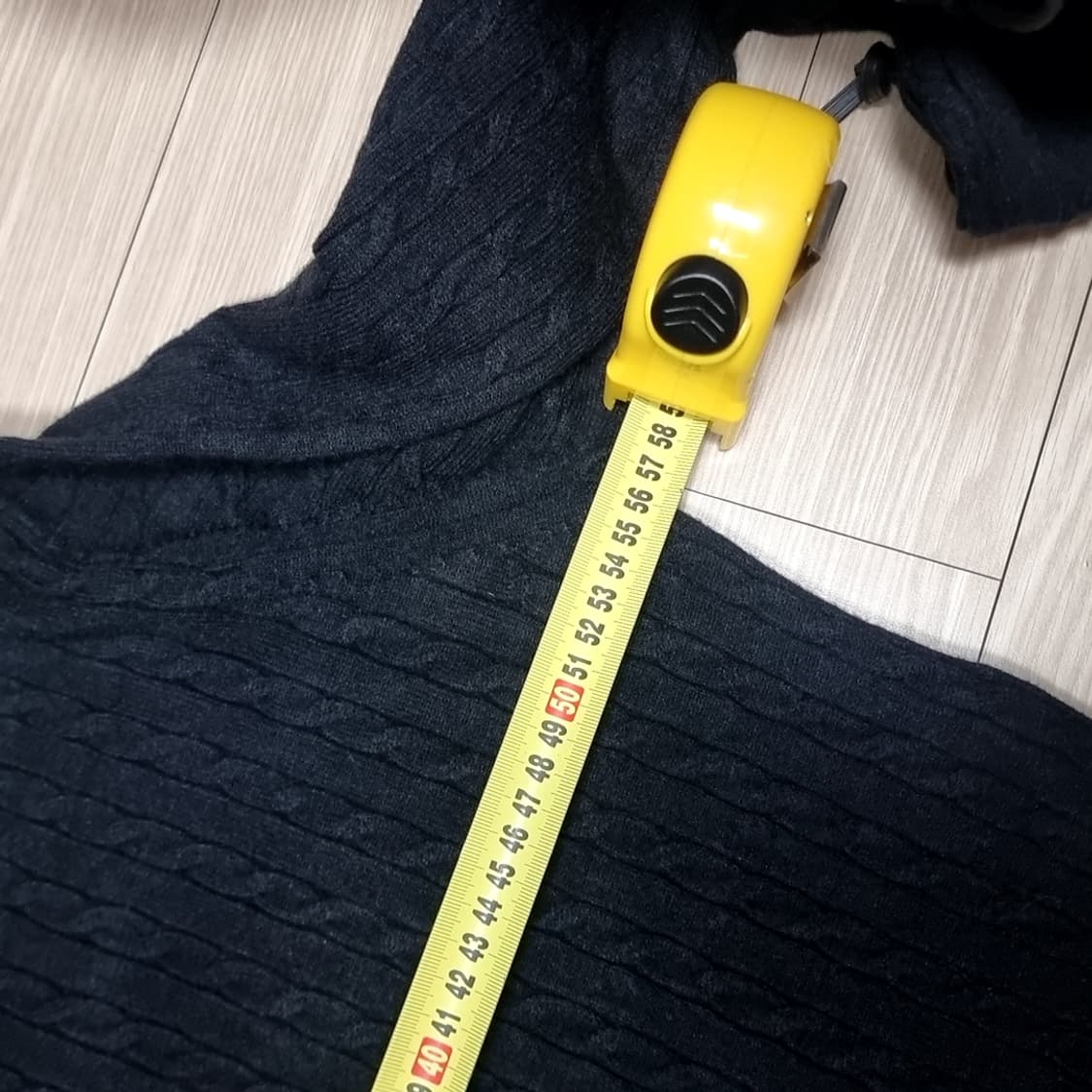 빈티지 헨리넥 케이블 니트 블랙(105) 상품이미지8