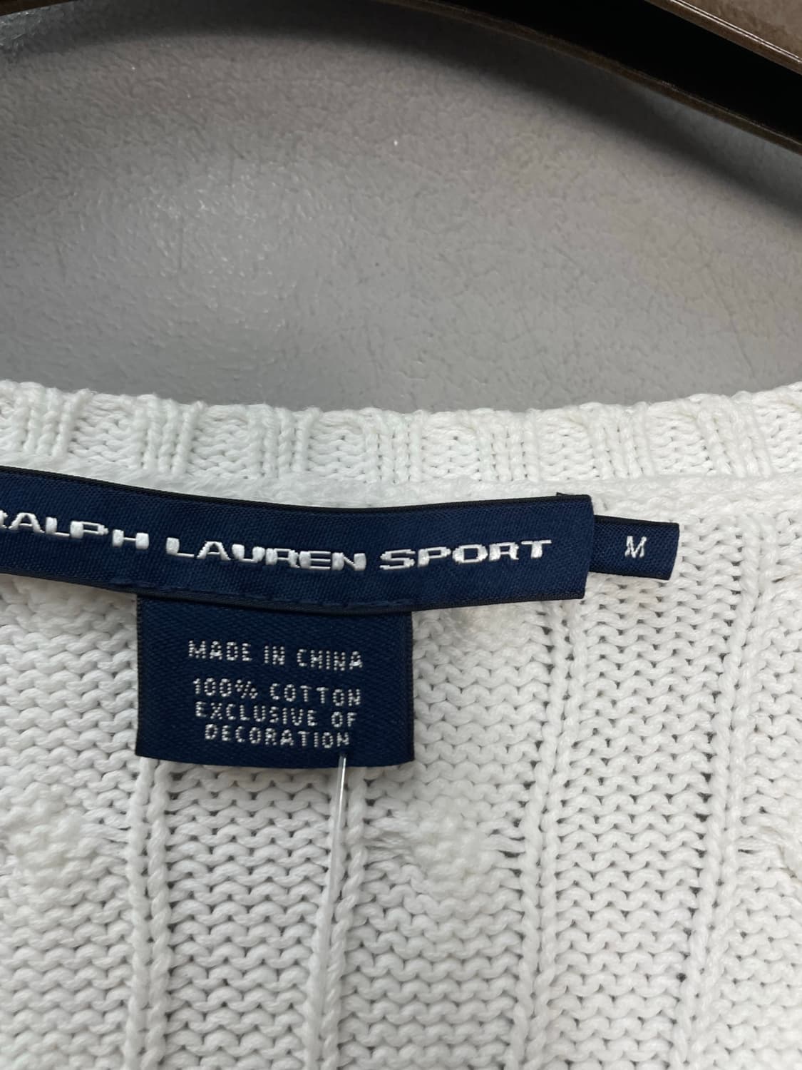 폴로 랄프로렌 브이넥 화이트 니트 H2358 상품이미지5