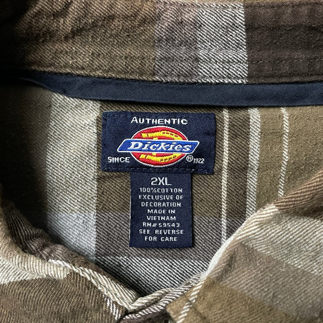 DICKIES 디키즈 빈티지 브라운 포켓 체크 셔츠 A00799 상품이미지10