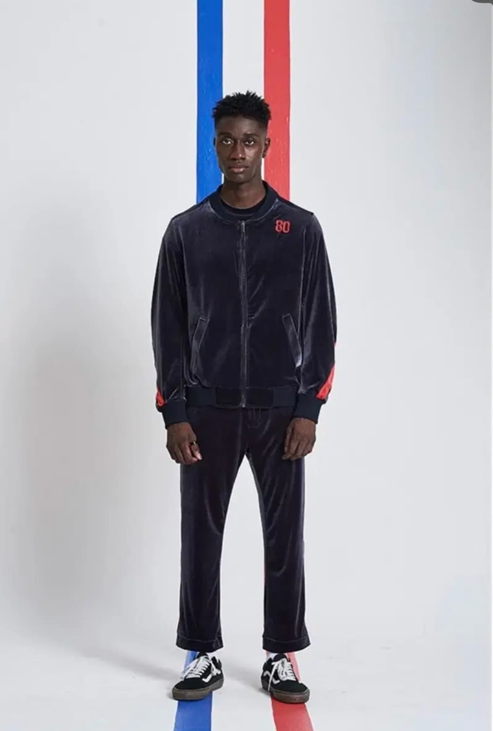 어라운드 80 velvet zipup_dark grey 셋업 상품이미지4