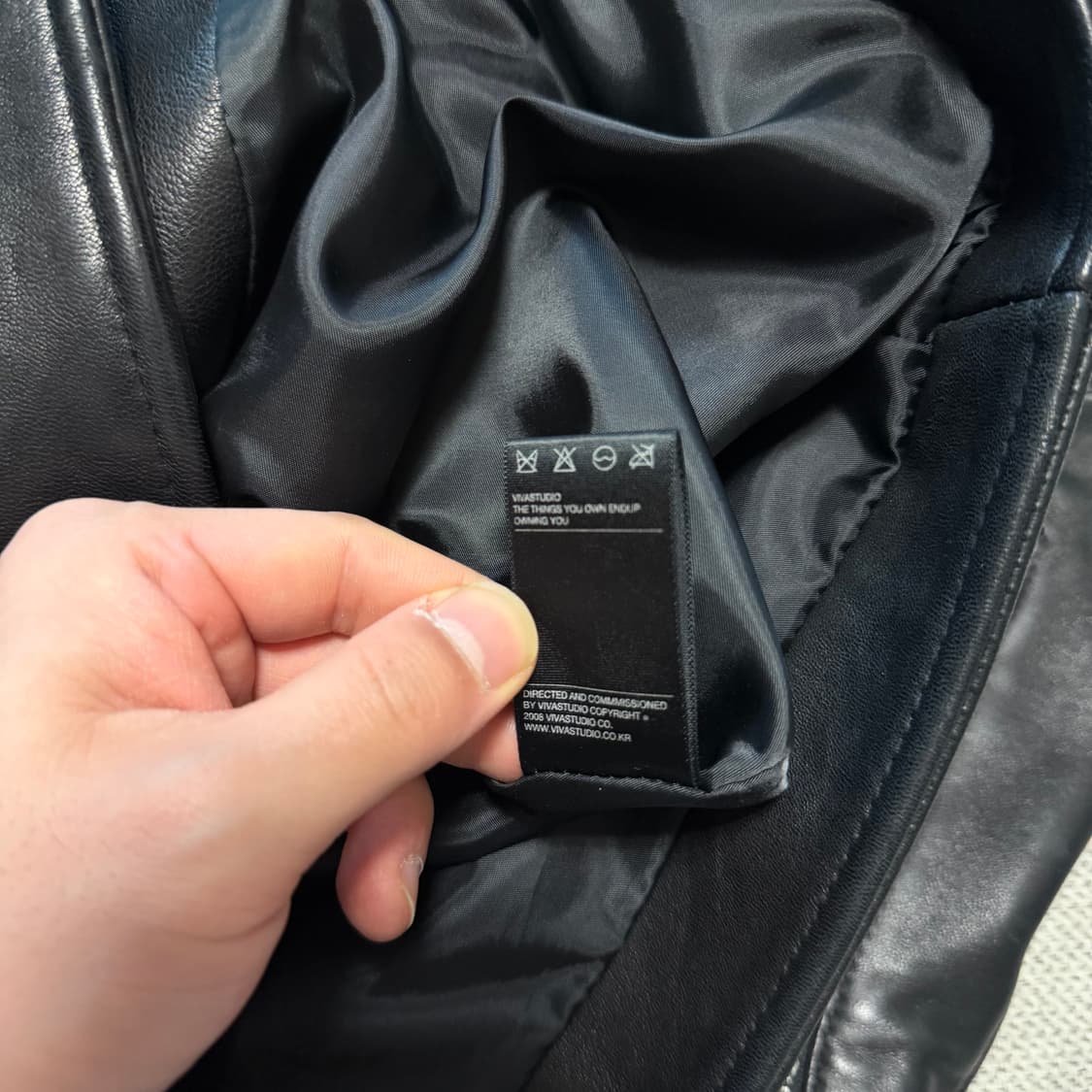 비바스튜디오 블랙 레더 라이더 자켓 상품이미지5