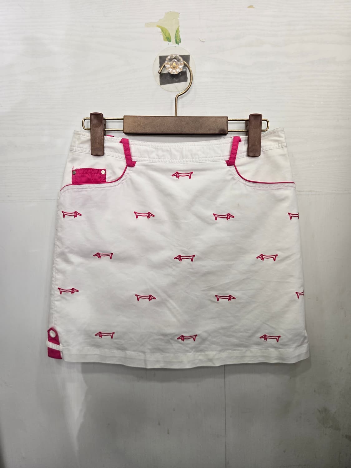 호칭67,실측허리26)) LOUIS CASTEL 루이까스텔 치마! 핑크 상품이미지2