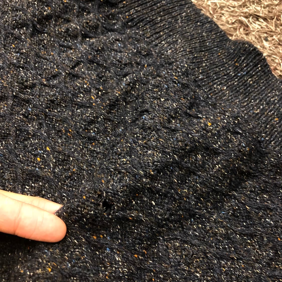 까르뜨블랑슈 울 패턴 카라 니트 스웨터 상품이미지4