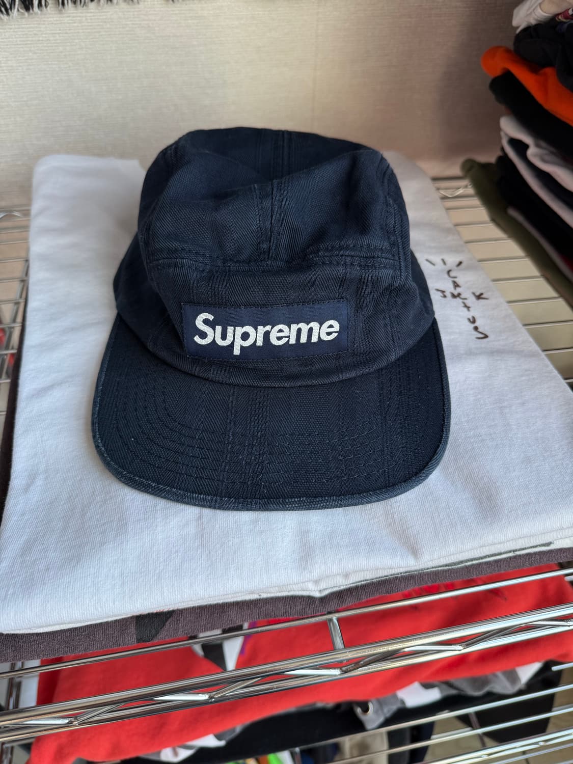 슈프림 워시드 네이비 캠프캡 상품이미지2