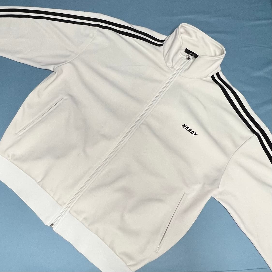 널디 트랙탑 져지 화이트 M 상품이미지1