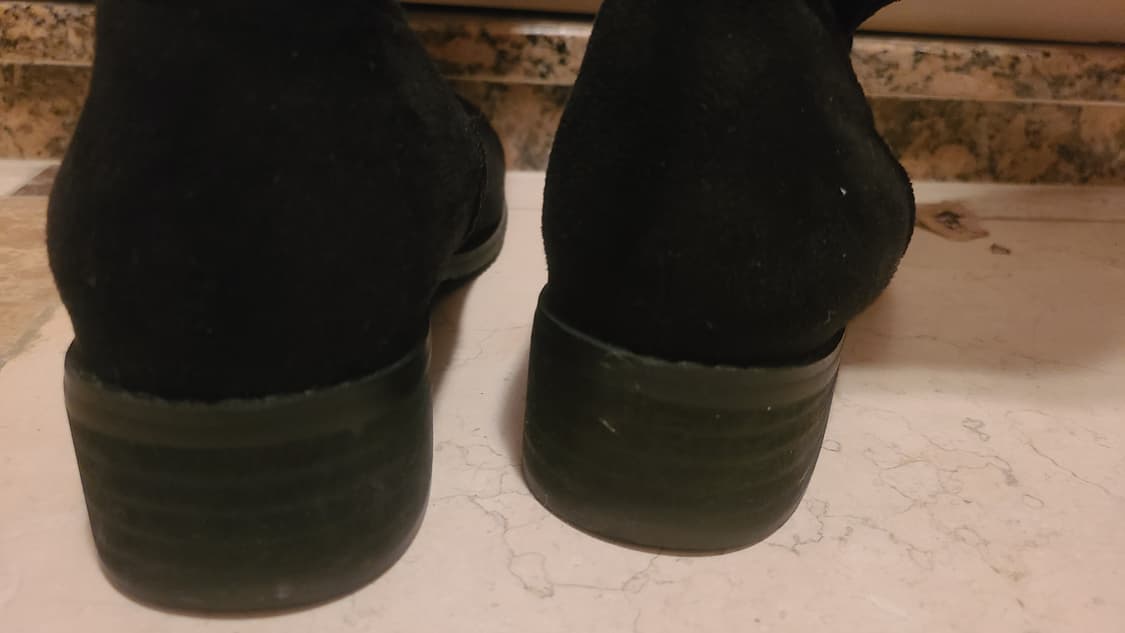 블랙 색상의 스웨이드 롱부츠 240 상품이미지4