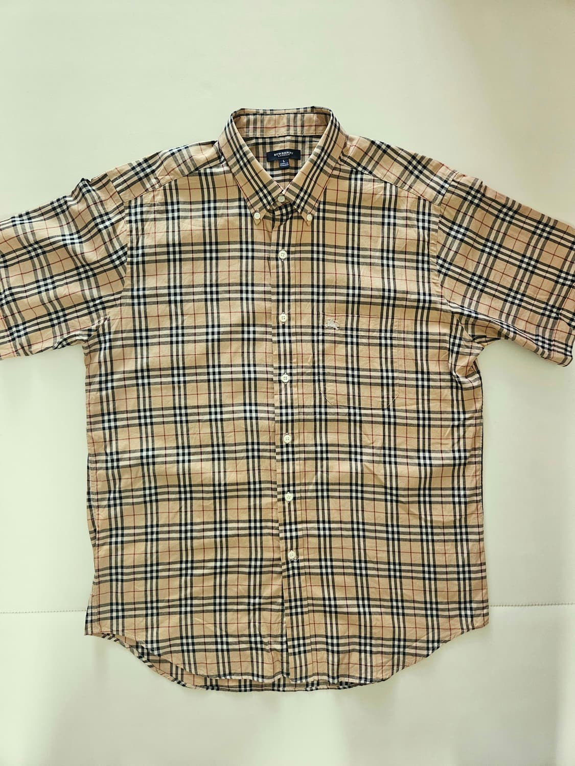 [L] 버버리 런던 노바체크 반팔 셔츠  상품이미지1